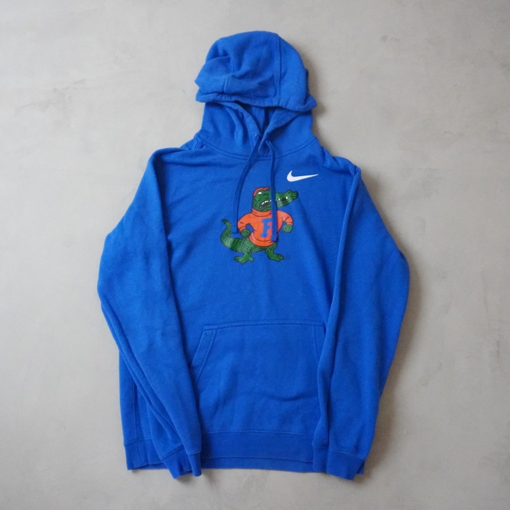 Nike Florida Gators Hoodie Medium Mens Blue Albert Alligator NCAA Sweatshirt